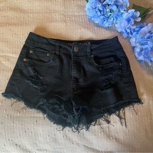 American eagle black Hi-rise festival shorts size 6